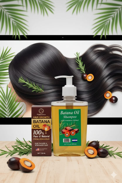 SHAMPOO BATANA 250ml +SERUM BATANA OIL 15ml™ ⭐⭐⭐⭐⭐Con Romero y Argán.